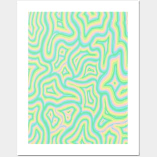 Pastel Ice Cream Groovy Liquid Warp Posters and Art